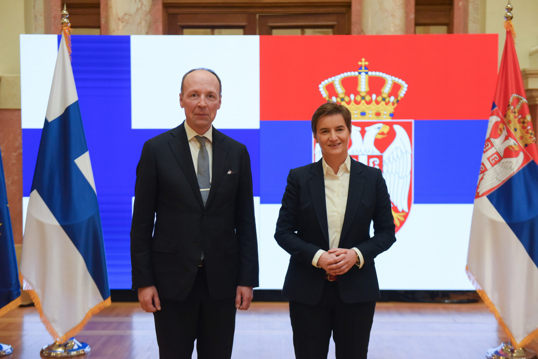 Brnabić sa predsednikom parlamenta Finske o evropskim integracijama i litijumu